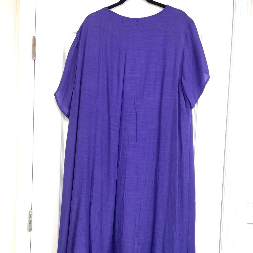 Hilo Hattie Boutique Purple Boho Oversized Dress One Size /Plus Made In Hawaii - Picture 5 of 10